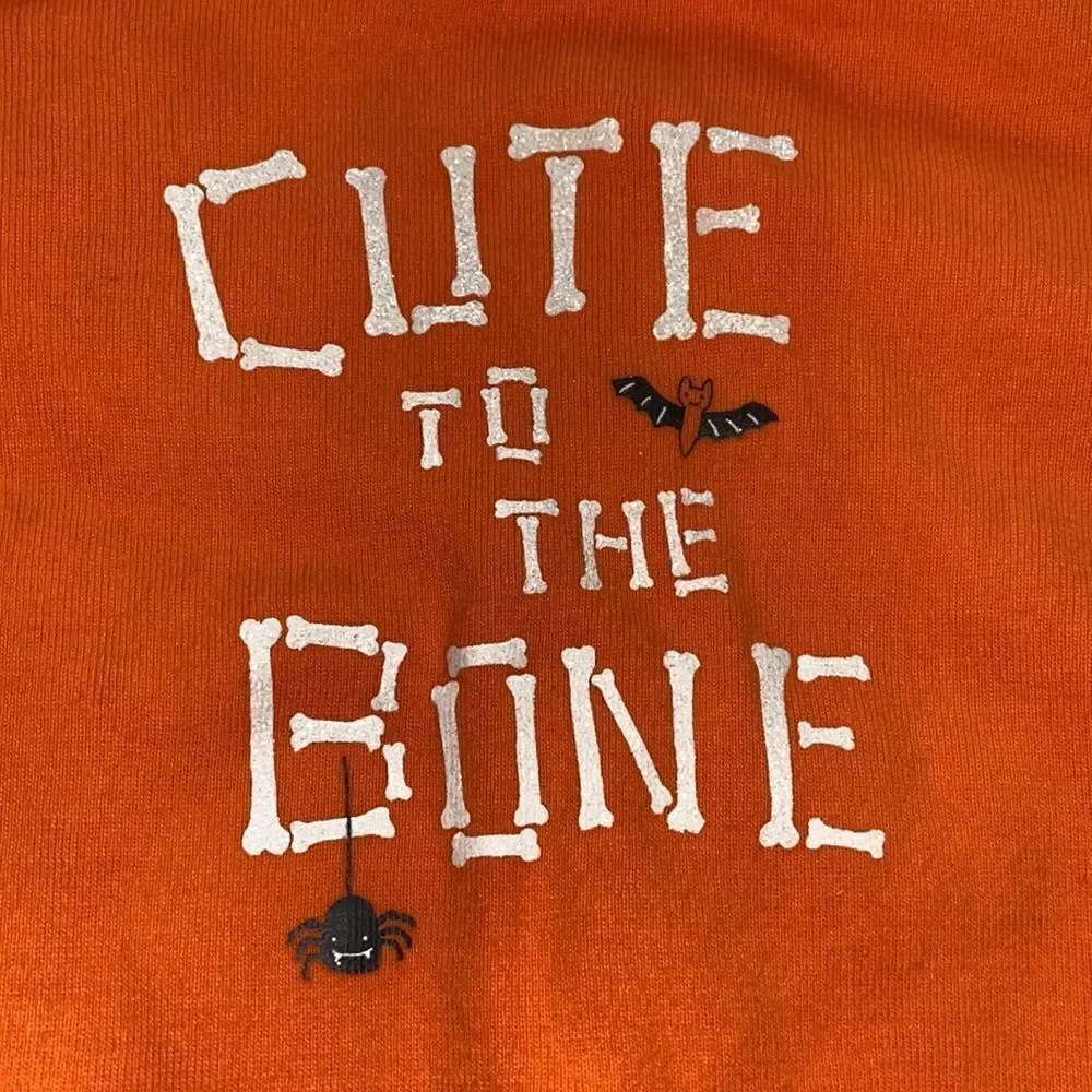 NWOT-Cute to the bone Halloween Onesie - long sleeve- Size 6 months